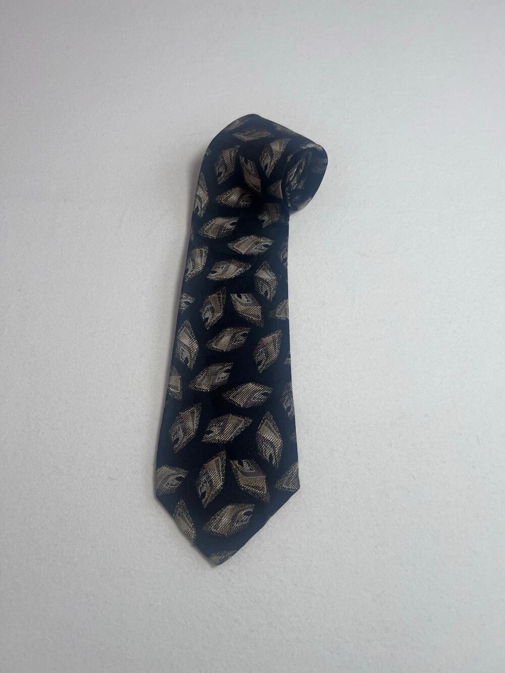 Robert Talbott Best of Class Silk Tie Black Geometric Nordstrom Made USA